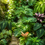 Jardin de philodendrons